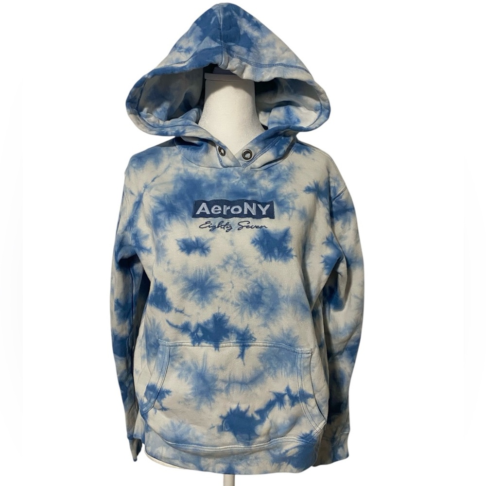 Aeropostale Blue Tie Dye Hoodie